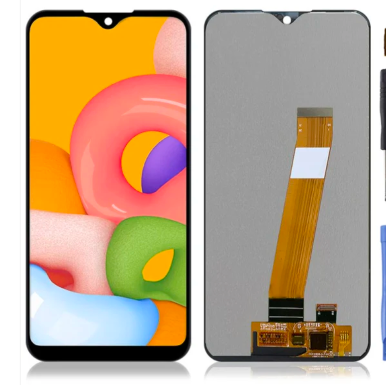 For Galaxy A01 SM-A015F Original PLS TFT LCD Screen with Digitizer Full Assembly (Flex Cable Narrow) (Black)
