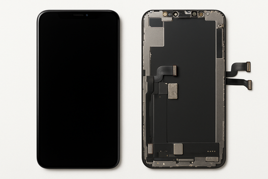 i phone xs lcd from front and backside both picture