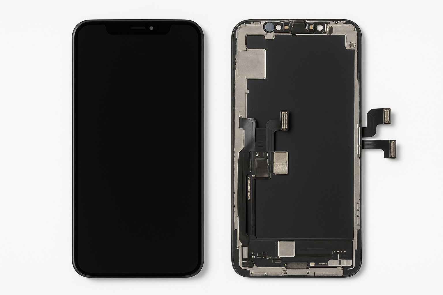 Iphone 11 PRO LCD FROM FRONT SIDE AND BACKSIDE IN ONE PICTURE