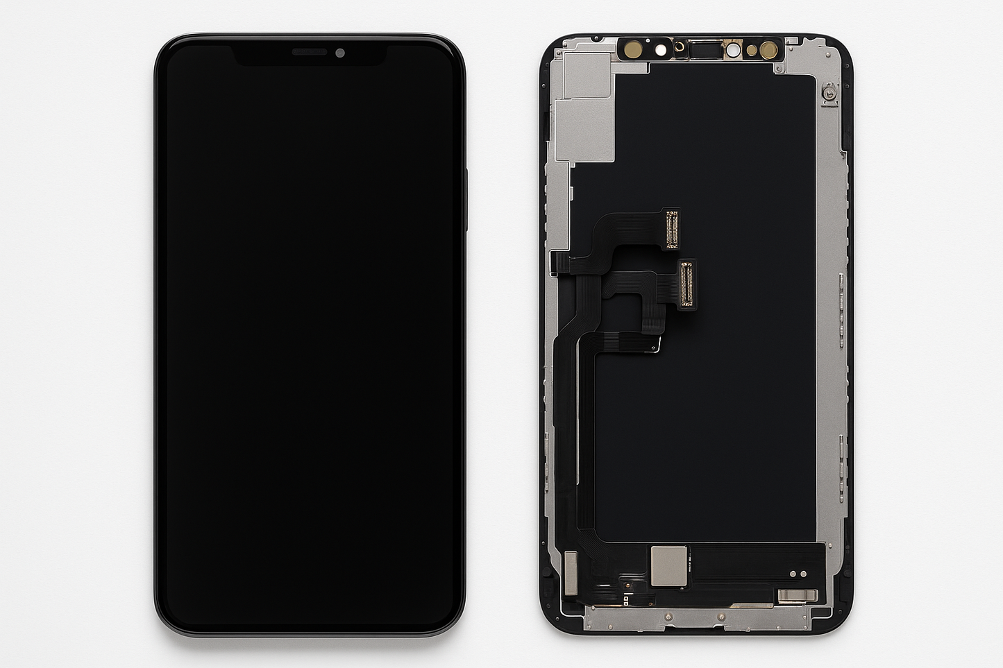Iphone 11 PRO MAX LCD FROM FRONT SIDE AND BACKSIDE IN ONE PICTURE