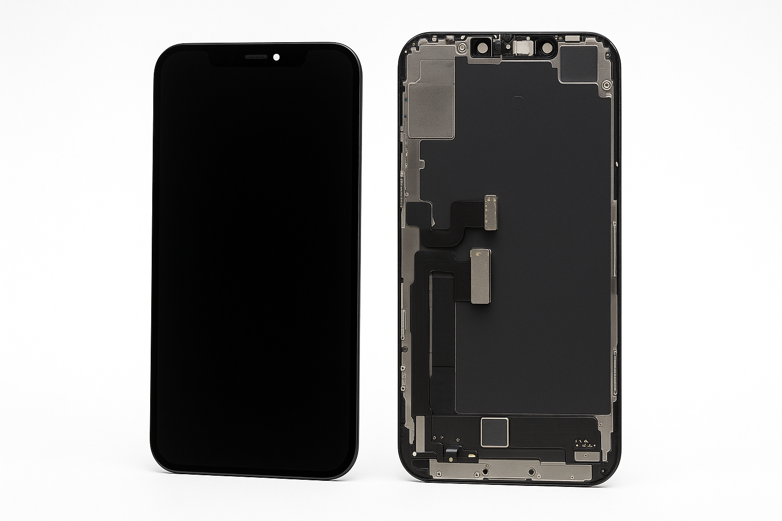 Iphone 12 PRO LCD FROM FRONT SIDE AND BACKSIDE IN ONE PICTUR