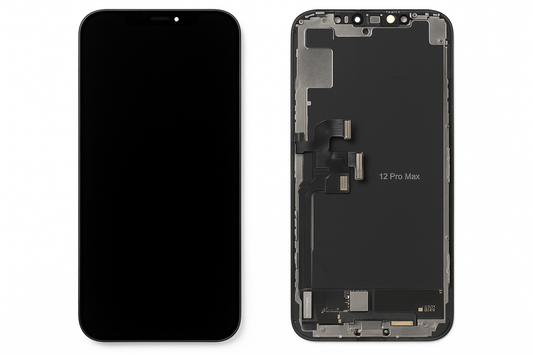 Iphone 12 PRO MAX LCD FROM FRONT SIDE AND BACKSIDE IN ONE PICTURE