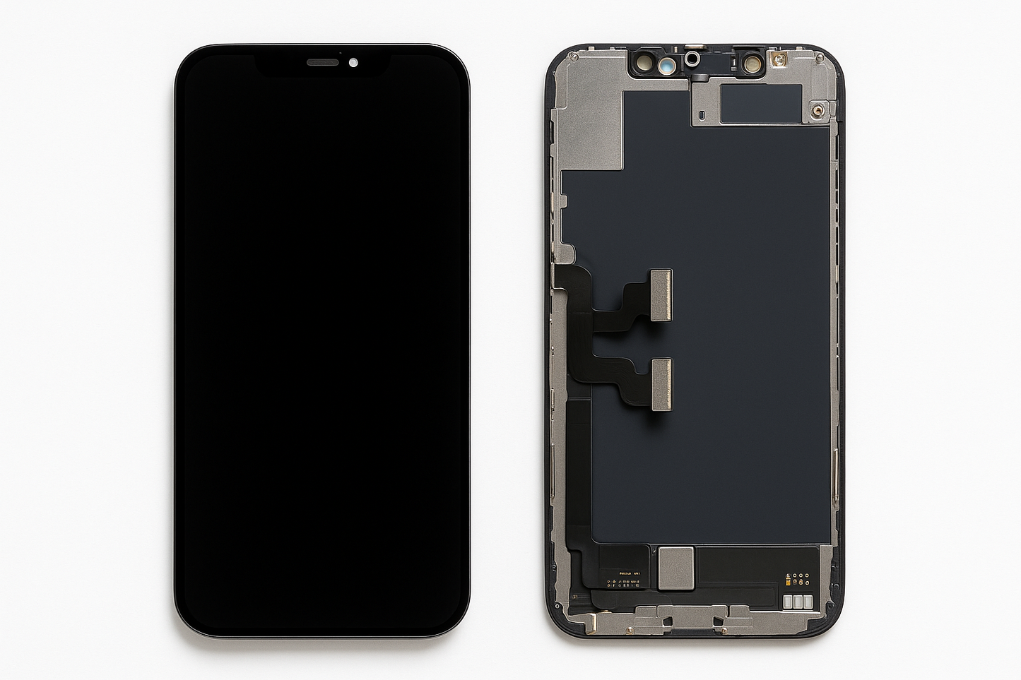 Iphone 13 LCD FROM FRONT SIDE AND BACKSIDE IN ONE PICTURE